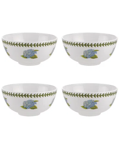 Portmeirion Botanic Garden Melamine Hydrangea Bowls (set Of 4) In White
