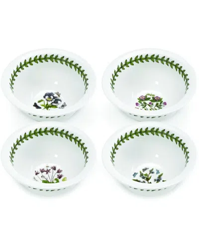 Portmeirion Botanic Garden Mini Round Bowls (set Of 4) In White