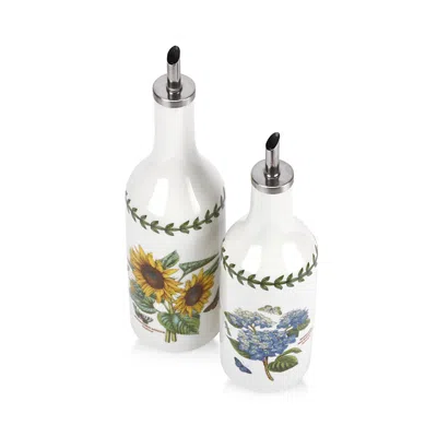 Portmeirion Botanic Garden Oil & Vinegar Drizzler Set In White