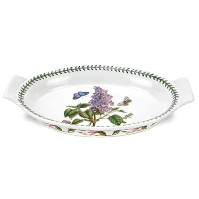 Portmeirion Botanic Garden Oval Gratin Dish 12.5" In White
