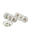 Portmeirion Botanic Garden Pasta Bowl Set, 7 Piece In White