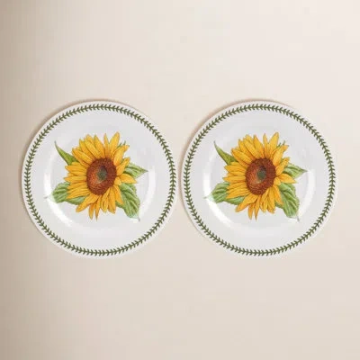 Portmeirion Botanic Garden S/4 Melamine Dinner Plates 11" In White