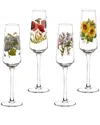 Portmeirion Botanic Garden Set Of 4 Champagne Flutes