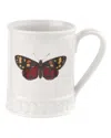 Portmeirion Botanic Garden Set Of 4 Harmony Butterfly Mugs In White