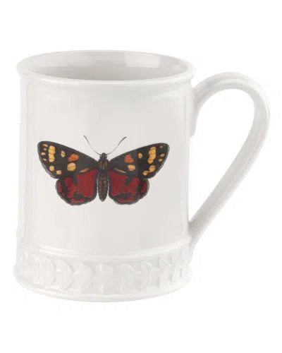 Portmeirion Botanic Garden Set Of 4 Harmony Butterfly Mugs In White