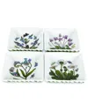 Portmeirion Botanic Garden Set Of 4 Square Mini Dishes In White