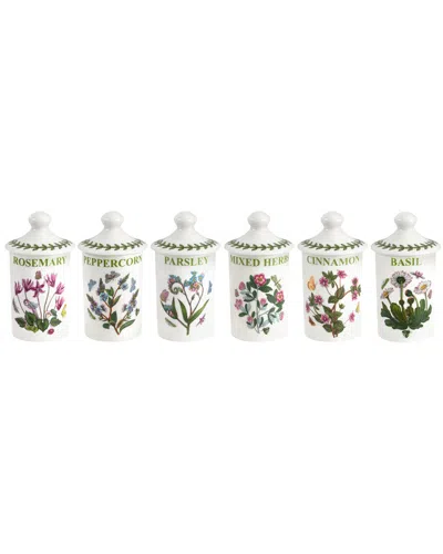 Portmeirion Botanic Garden Set Of 6 Spice Jars In Multi