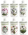 Portmeirion Botanic Garden Spice Jars, Set Of 6 In Multi