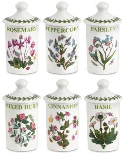 Portmeirion Botanic Garden Spice Jars, Set Of 6 In Multi