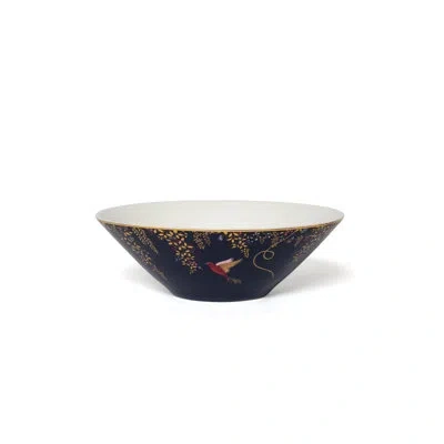 Portmeirion Medium Salad Bowl In Navy In Blue