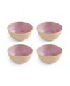 Portmeirion Minerals Medium Bowls, Set Of 4 In Rose Quartz