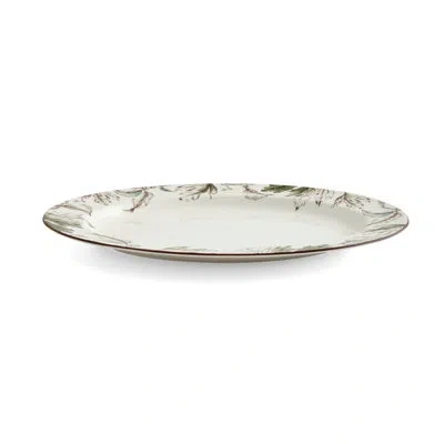 Portmeirion Nature's Bounty Oval Platter 16" In Brown;white;green