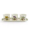 Portmeirion Botanic Garden Bouquet 4pc Herb Pot Set In White