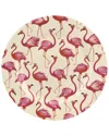 Portmeirion Flamingo Collection Set Of Four 11in Melamine Dinner Plates