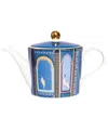Portmeirion Sara Miller India Lattice Windows Teapot In Multi