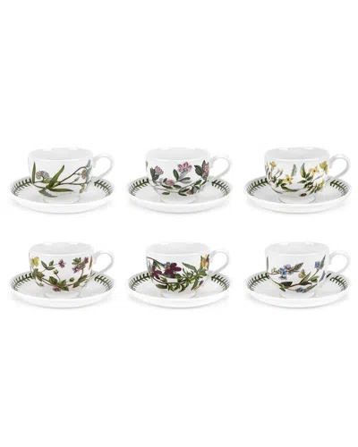 Portmeirion Botanic Garden 6pc Breakfast Cup And Saucer Set In Beige