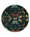 Portmeirion Botanic Garden Harmony Green Coupe Plate In White