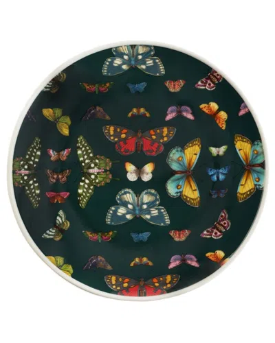 Portmeirion Botanic Garden Harmony Green Coupe Plate In White