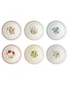Portmeirion Set Of 6 Botanic Garden Meadow Stacking Bowls In White