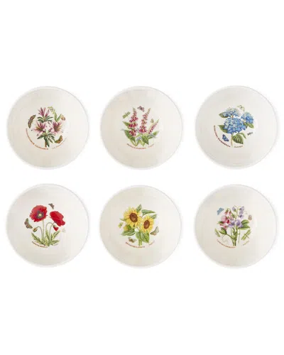 Portmeirion Set Of 6 Botanic Garden Meadow Stacking Bowls In White