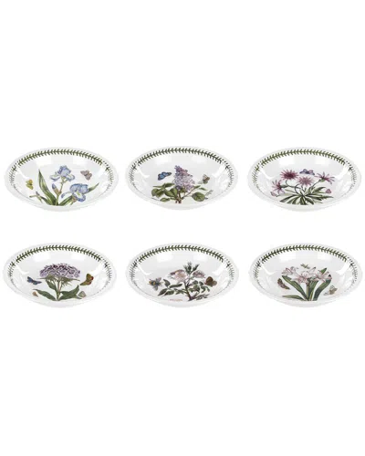 Portmeirion Set Of 6 Botanic Garden Pasta Bowls In Multi