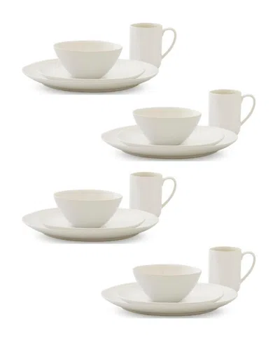 Portmeirion Sophie Conran Arbor 16 Dinnerware Set, Service For 4 In White