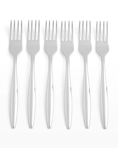 Portmeirion Sophie Conran Arbor Set Of 6 Cocktail Forks In Metallic