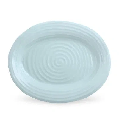 Portmeirion Sophie Conran Celadon Oval Platter In Blue