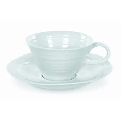 Portmeirion Sophie Conran Celadon Teacup/saucer 8 oz Celad In Blue