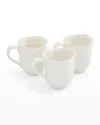 Portmeirion Sophie Conran Floret 14 Oz. Mugs, Set Of 4 In Creamy White