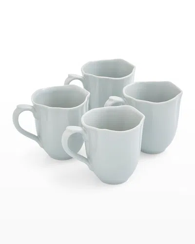 Portmeirion Sophie Conran Floret 14 Oz. Mugs, Set Of 4 In Gray