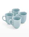 Portmeirion Sophie Conran Floret 14 Oz. Mugs, Set Of 4 In Robins Egg