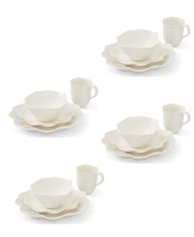 Portmeirion Sophie Conran Floret 16 Dinnerware Set, Service For 4 In White