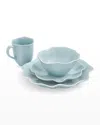 Portmeirion Sophie Conran Floret 4-piece Place Setting In Robins Egg