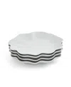 Portmeirion Sophie Conran Floret Dinner Plates, Set Of 4 In Dove Gray