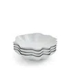 Portmeirion Sophie Conran Floret Dove Grey To Pasta Bowl, Set Of 4 In Dove Gray