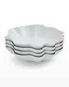 Portmeirion Sophie Conran Floret Pasta Bowls, Set Of 4 In Dove Grey