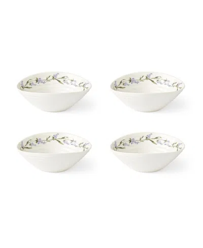 Portmeirion Sophie Conran Lavandula Cereal Bowls, Set Of 4 In White
