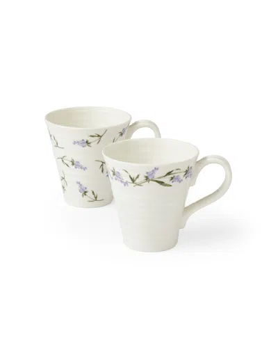 Portmeirion Sophie Conran Lavandula Mugs, Set Of 2 In White