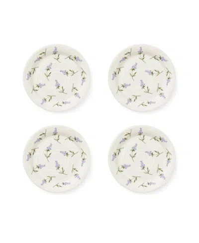 Portmeirion Sophie Conran Lavandula Side Plates, Set Of 4 In White