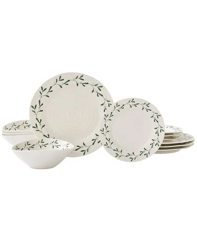Portmeirion Sophie Conran Mistletoe 12pc Dinnerware Set In White