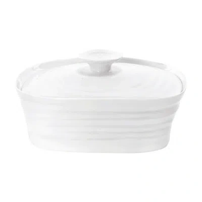 Portmeirion Sophie Conran White Covd Butter 6"x 4.75"
