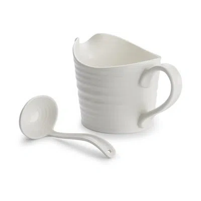Portmeirion Sophie Conran White Sauce Jug & Mini Ladle Set