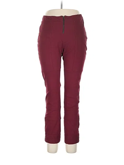 Pre-owned Porto Active Pants In Burgundy