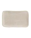 Porto Brasil 10.63" Stoneware Medium Rectangular Juta Platters, Set Of 4 In Latte