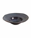 Porto Brasil 11.02" Stoneware Deep Rim Plates, Set Of 4 In Blue
