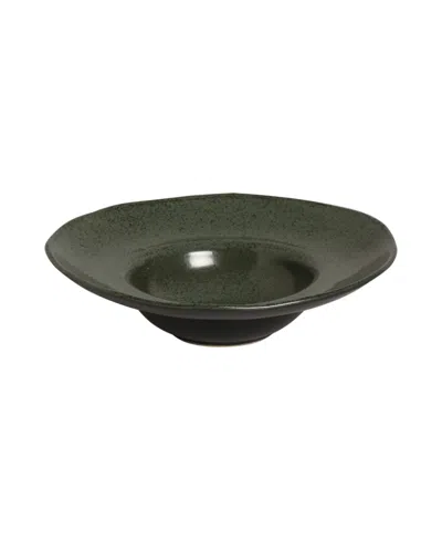 Porto Brasil 11.02" Stoneware Deep Rim Plates, Set Of 4 In Green