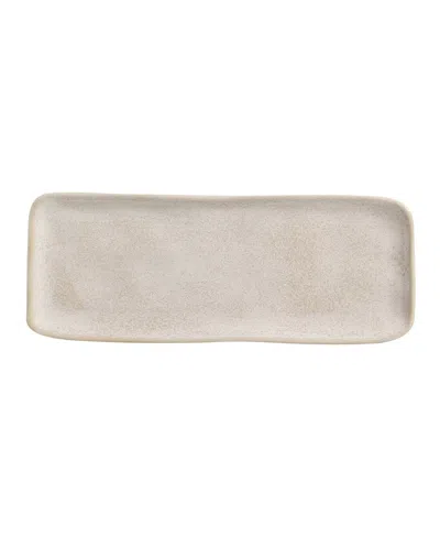 Porto Brasil 12.99" Stoneware Medium Rectangular Platters, Set Of 4 In Latte