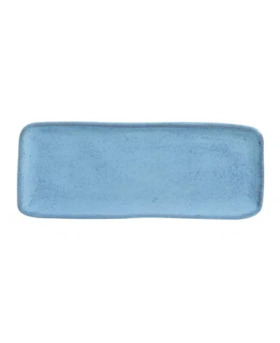 Porto Brasil 12.99" Stoneware Medium Rectangular Platters, Set Of 4 In Breeze