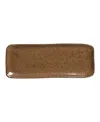 Porto Brasil 12.99" Stoneware Medium Rectangular Platters, Set Of 4 In Dijon